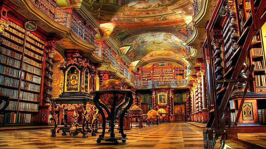 The World’s Most Beautiful Library Is In Prague, Czech Republic The World’s Most Beautiful Library Is In Prague, Czech Republic