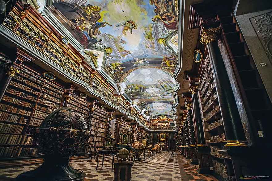 The World’s Most Beautiful Library Is In Prague, Czech Republic The World’s Most Beautiful Library Is In Prague, Czech Republic