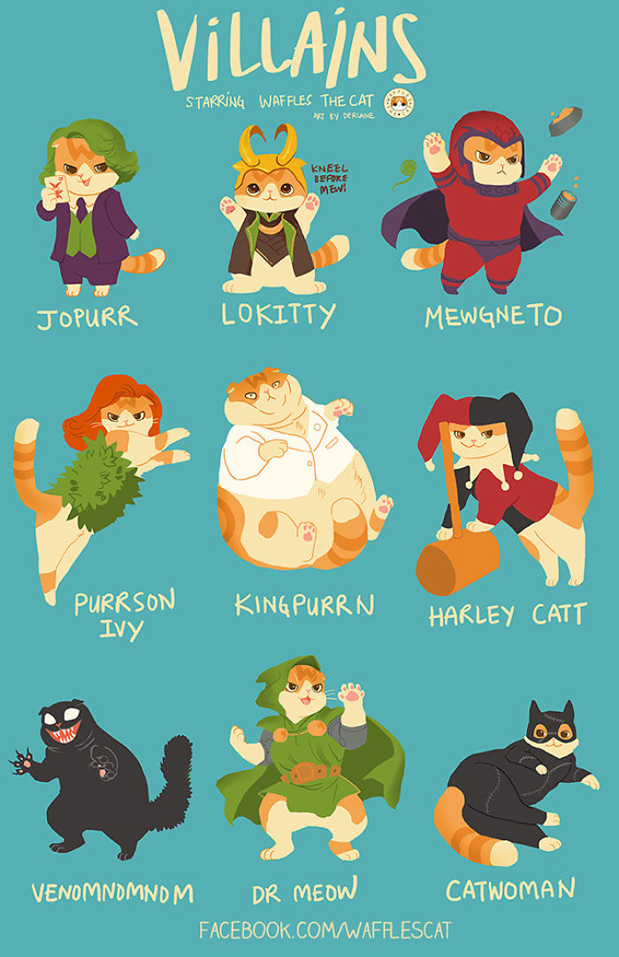 Illustrator Reimagines Famous Characters As Adorable Kittens And It’s Purrfect Illustrator Reimagines Famous Characters As Adorable Kittens And It’s Purrfect