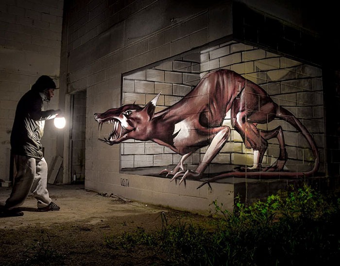 Portuguese Street Artist Paints 3D Creature Graffiti And It&#8217;s Not For The Faint Of Heart (39 Pics)