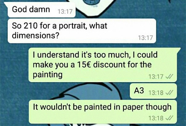 Man Orders Artist To Paint His Portrait For Free Because His Son ‘Has Cancer’, Gets The Response He Deserves Man Orders Artist To Paint His Portrait For Free Because His Son ‘Has Cancer’, Gets The Response He Deserves