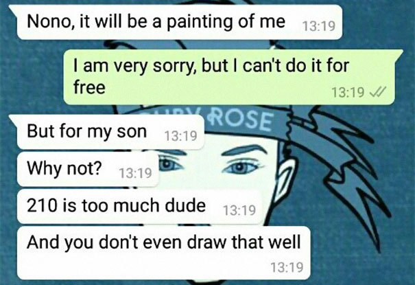 Man Orders Artist To Paint His Portrait For Free Because His Son ‘Has Cancer’, Gets The Response He Deserves Man Orders Artist To Paint His Portrait For Free Because His Son ‘Has Cancer’, Gets The Response He Deserves