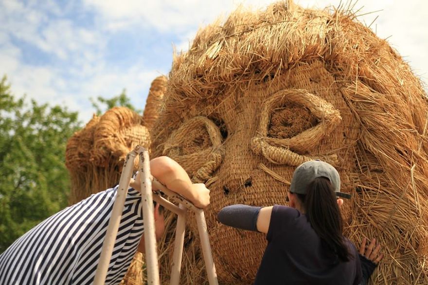 Japanese Continue The Tradition Of Rice Harvest Season By Creating Gigantic Straw Sculptures Japanese Continue The Tradition Of Rice Harvest Season By Creating Gigantic Straw Sculptures