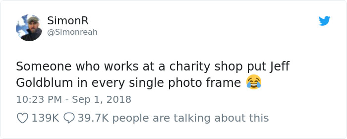 This Charity Shop Added A Picture Of Jeff Goldblum In Every Photo Frame They Had And It’s Amusing This Charity Shop Added A Picture Of Jeff Goldblum In Every Photo Frame They Had And It’s Amusing