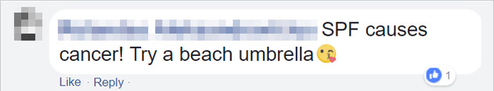 The Way This Person Got Shut Down On Facebook After Saying ‘SPF Causes Cancer’ Is Epic The Way This Person Got Shut Down On Facebook After Saying ‘SPF Causes Cancer’ Is Epic