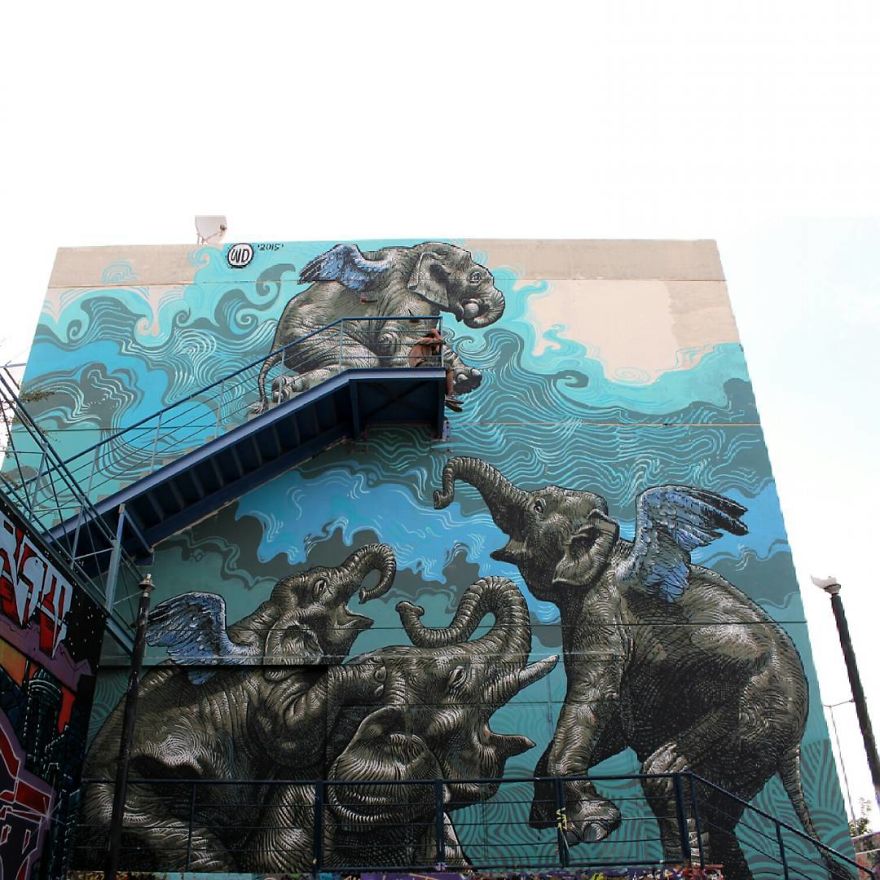 Artist Creates Large Scale Street Art Murals Across Europe, Makes Boring Buildings Interesting