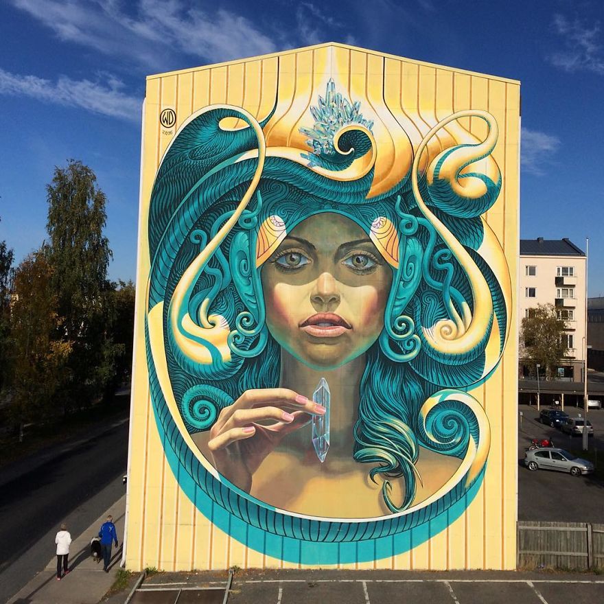 Artist Creates Large Scale Street Art Murals Across Europe, Makes Boring Buildings Interesting