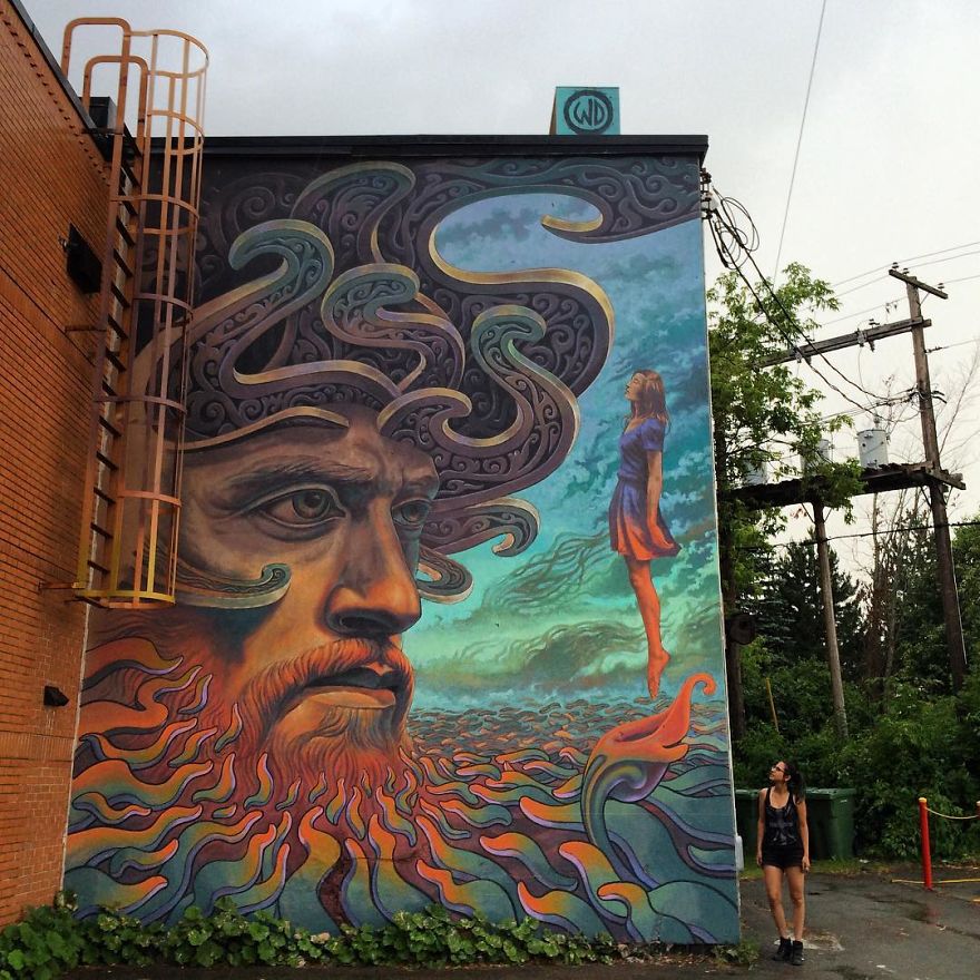 Artist Creates Large Scale Street Art Murals Across Europe, Makes Boring Buildings Interesting