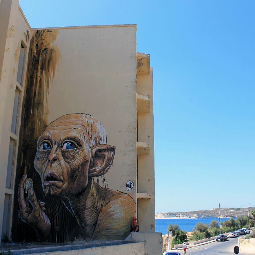 Artist Creates Large Scale Street Art Murals Across Europe, Makes Boring Buildings Interesting