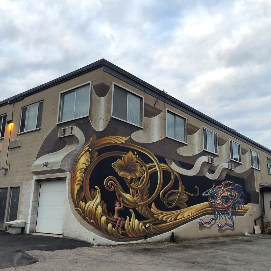 Artist Creates Large Scale Street Art Murals Across Europe, Makes Boring Buildings Interesting