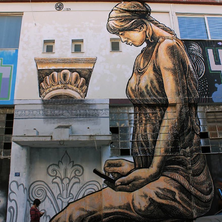 Artist Creates Large Scale Street Art Murals Across Europe, Makes Boring Buildings Interesting