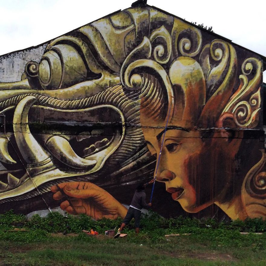 Artist Creates Large Scale Street Art Murals Across Europe, Makes Boring Buildings Interesting