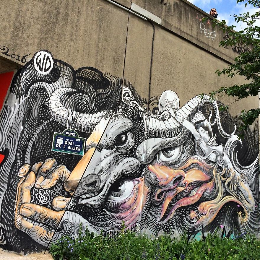 Artist Creates Large Scale Street Art Murals Across Europe, Makes Boring Buildings Interesting