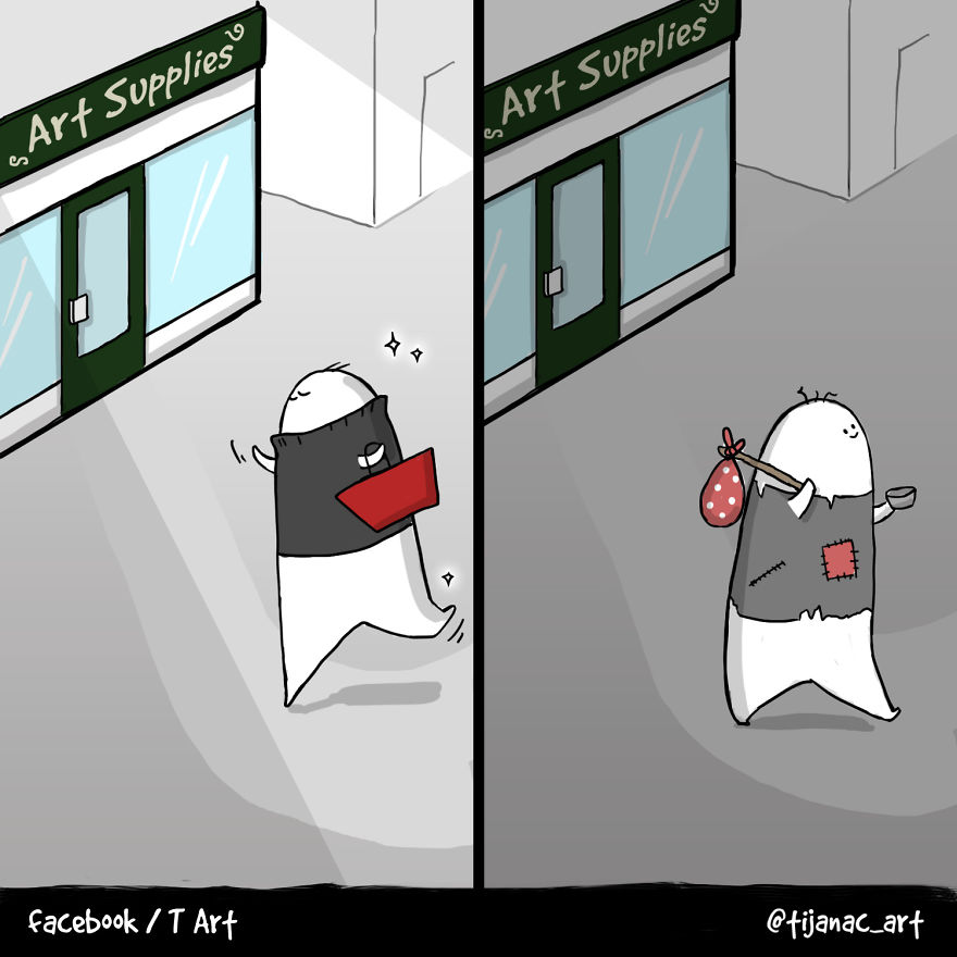 25 Satirical Comics That Illustrate My Life As A Freelance Artist