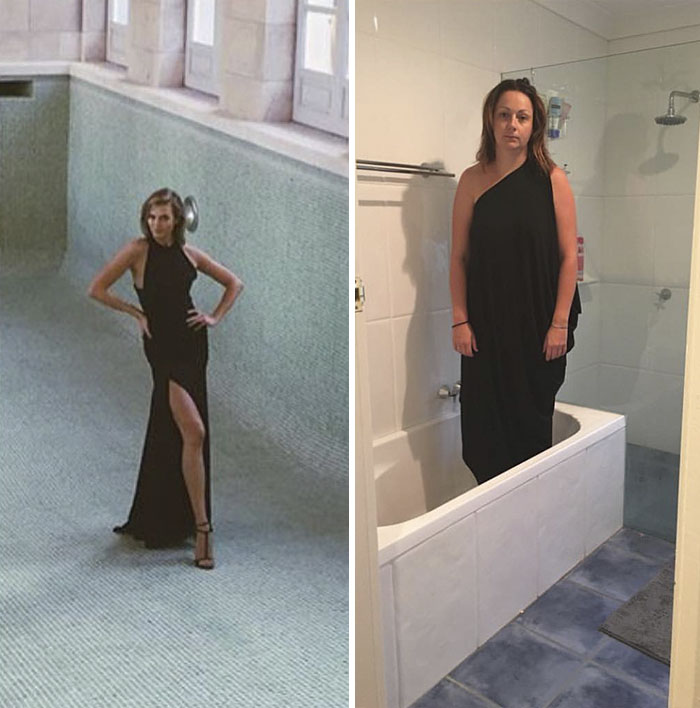 Woman Continues To Hilariously Recreate Celebrity Instagram Pics, And The Result Is Better Than The Original (New Pics) Woman Continues To Hilariously Recreate Celebrity Instagram Pics, And The Result Is Better Than The Original (New Pics)