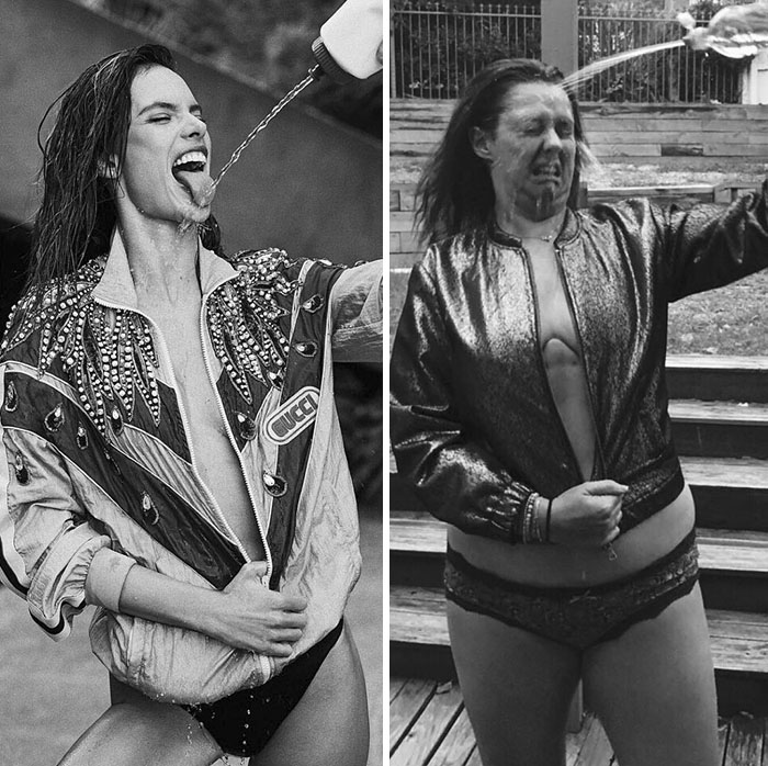 Woman Continues To Hilariously Recreate Celebrity Instagram Pics, And The Result Is Better Than The Original (New Pics) Woman Continues To Hilariously Recreate Celebrity Instagram Pics, And The Result Is Better Than The Original (New Pics)