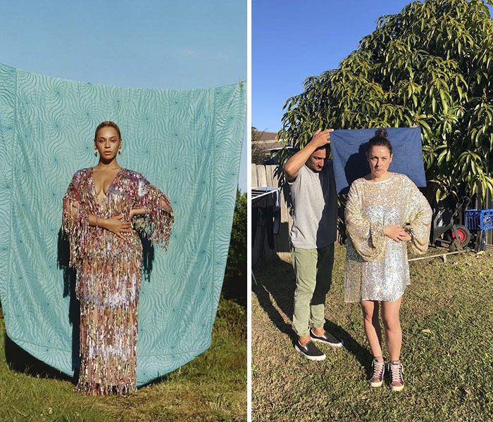 Woman Continues To Hilariously Recreate Celebrity Instagram Pics, And The Result Is Better Than The Original (New Pics) Woman Continues To Hilariously Recreate Celebrity Instagram Pics, And The Result Is Better Than The Original (New Pics)