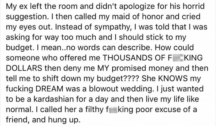 Bridezilla Asks Guests $1,500 Each, And It Ends So Badly That Even Christine Teigen Responds Bridezilla Asks Guests $1,500 Each, And It Ends So Badly That Even Christine Teigen Responds