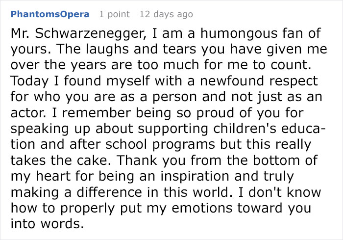 People Are Applauding The Way Schwarzenegger Responded To An Internet User Who Was Depressed For Months People Are Applauding The Way Schwarzenegger Responded To An Internet User Who Was Depressed For Months