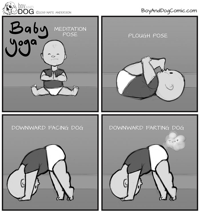 Father Illustrates The Friendship Between His Tiny Baby And Giant Dog And The Comics Are Adorable