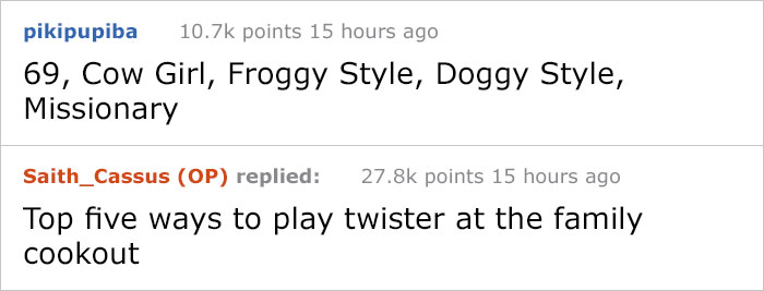 Guy Asks People To List Random Top 5 Things Without Stating The Category, And His Guesses Are Cracking Everyone Up Guy Asks People To List Random Top 5 Things Without Stating The Category, And His Guesses Are Cracking Everyone Up