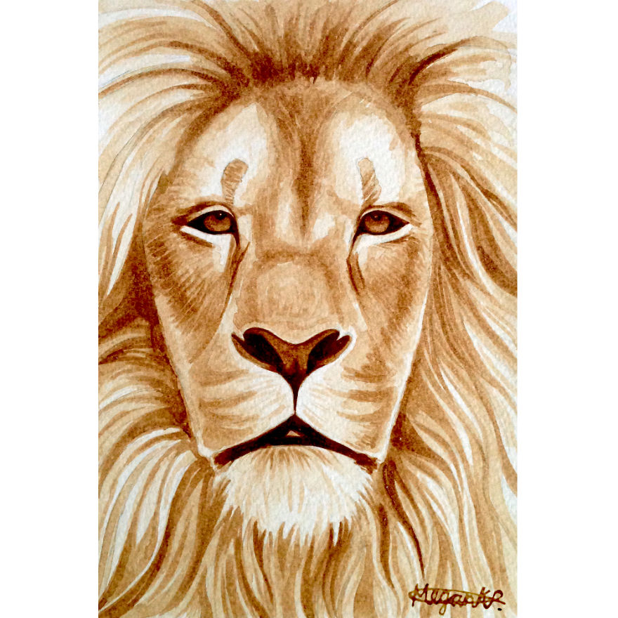 I Paint People And Animal Portraits Using Coffee I Paint People And Animal Portraits Using Coffee