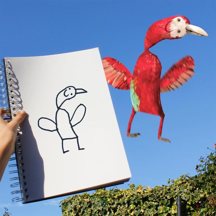 Dad Shows What Would Happen If Children’s Drawings Became Reality, And The Results Are Both Terrifying And Funny Dad Shows What Would Happen If Children’s Drawings Became Reality, And The Results Are Both Terrifying And Funny