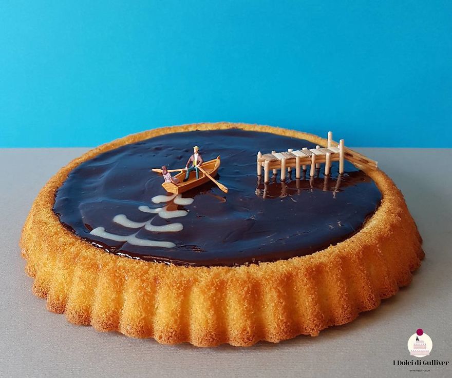 Confectioner Uses Desserts And Miniature People To Create Imaginary Situations