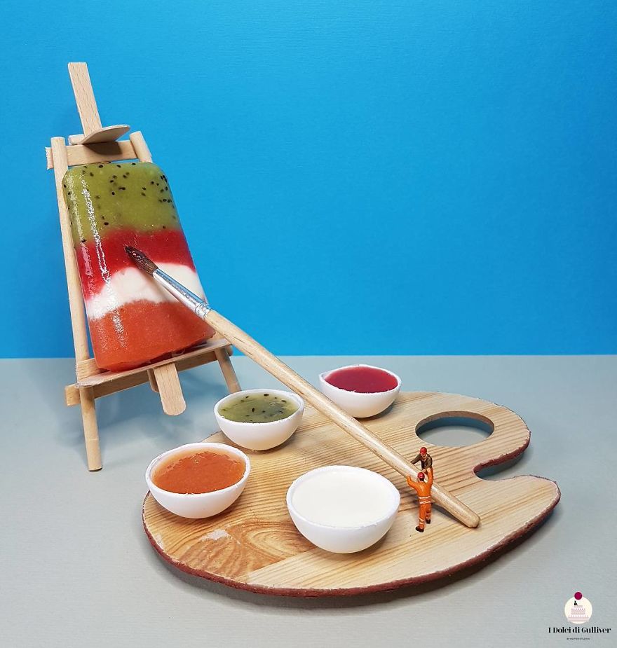 Confectioner Uses Desserts And Miniature People To Create Imaginary Situations