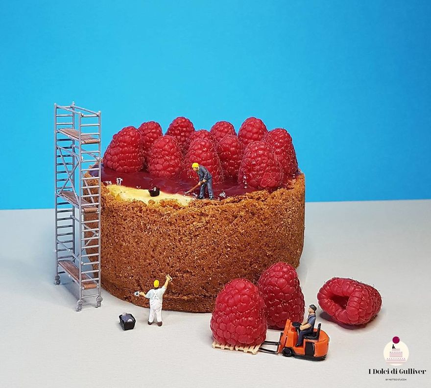 Confectioner Uses Desserts And Miniature People To Create Imaginary Situations