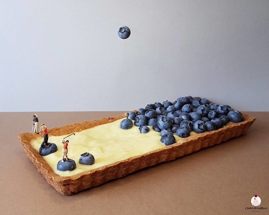 Confectioner Uses Desserts And Miniature People To Create Imaginary Situations