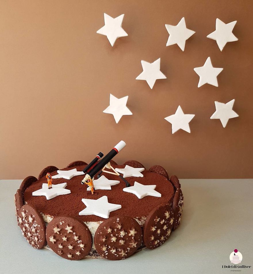 Confectioner Uses Desserts And Miniature People To Create Imaginary Situations