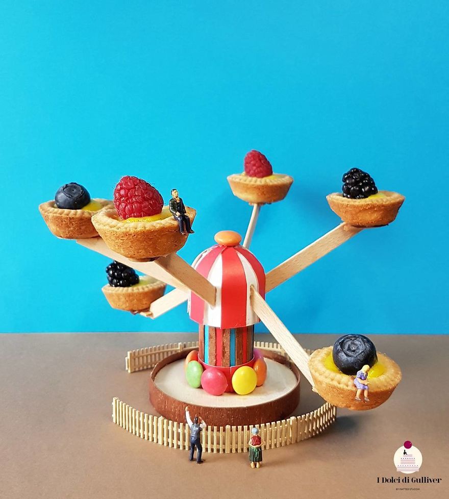 Confectioner Uses Desserts And Miniature People To Create Imaginary Situations