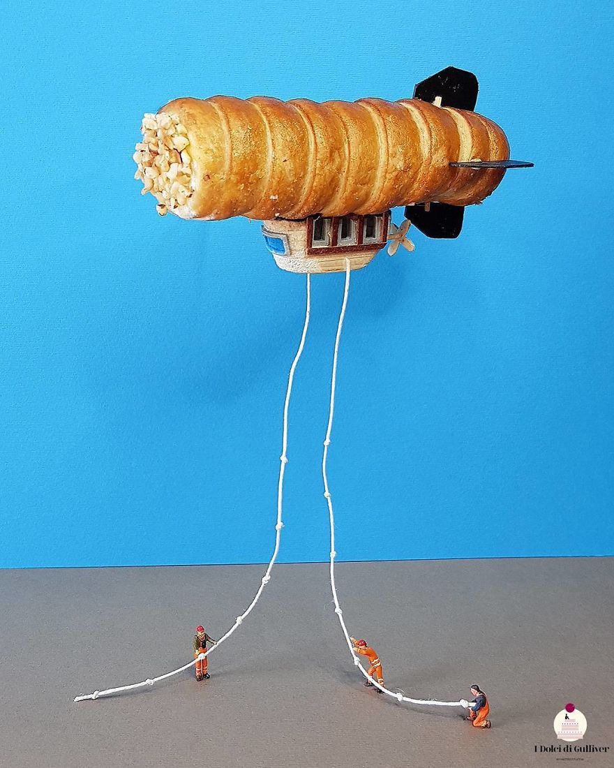 Confectioner Uses Desserts And Miniature People To Create Imaginary Situations