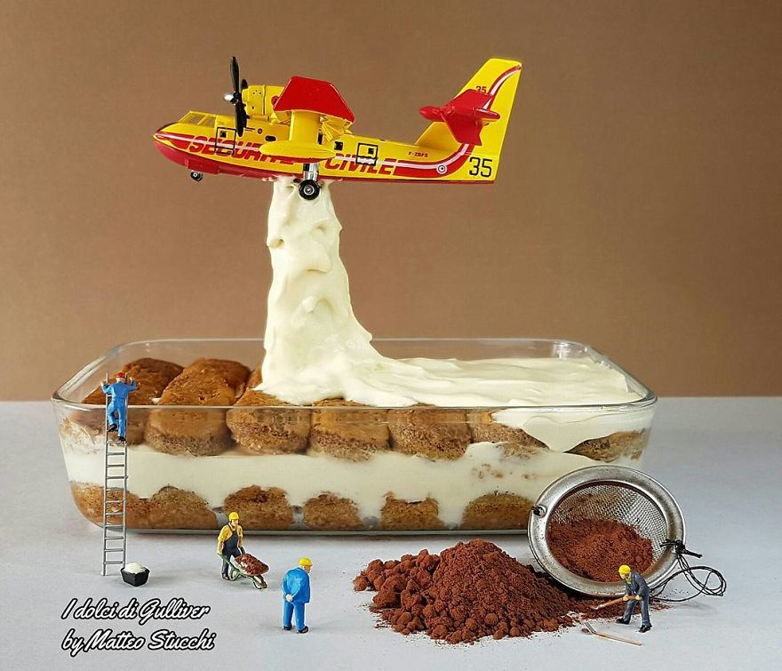 Confectioner Uses Desserts And Miniature People To Create Imaginary Situations