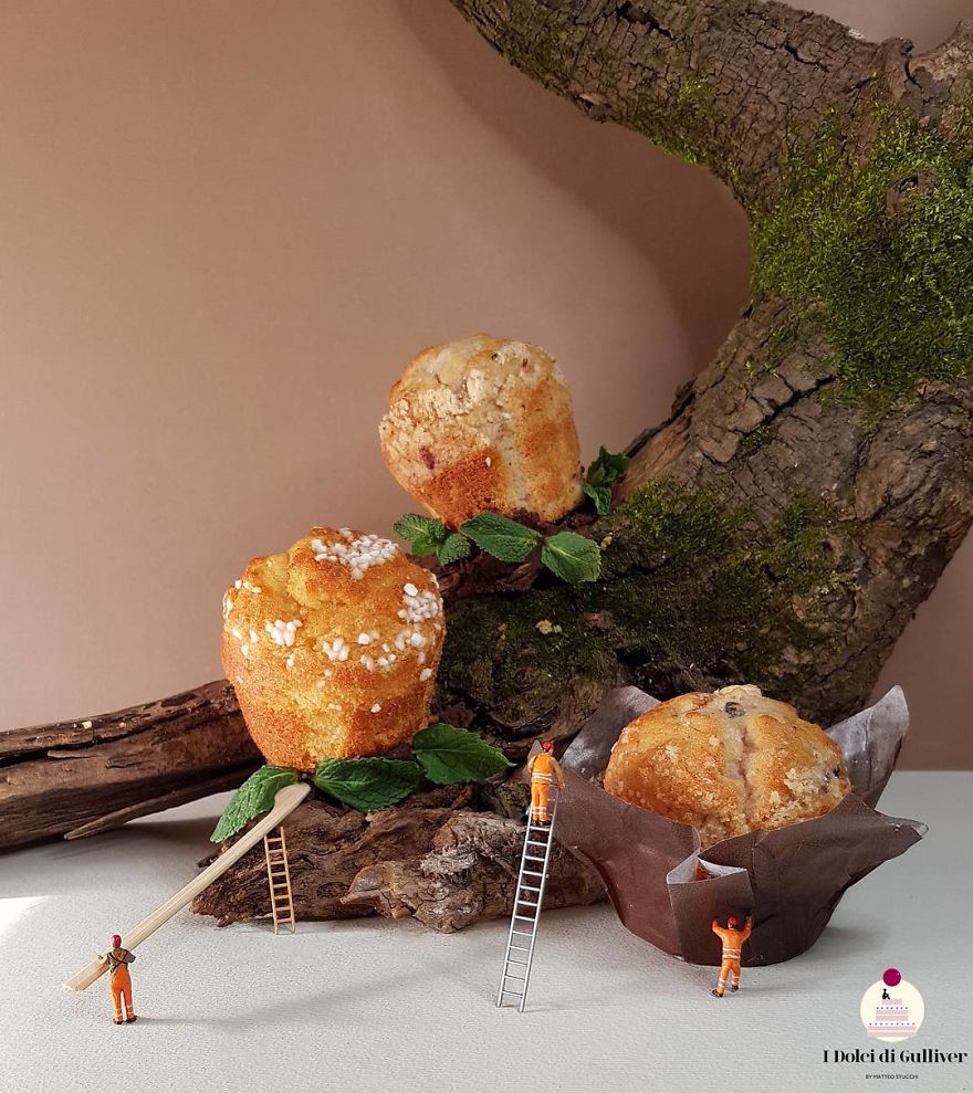 Confectioner Uses Desserts And Miniature People To Create Imaginary Situations