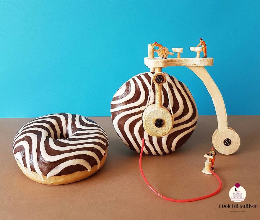 Confectioner Uses Desserts And Miniature People To Create Imaginary Situations