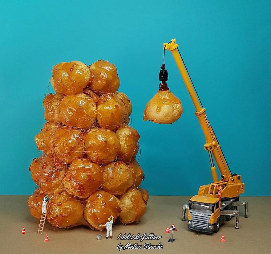 Confectioner Uses Desserts And Miniature People To Create Imaginary Situations