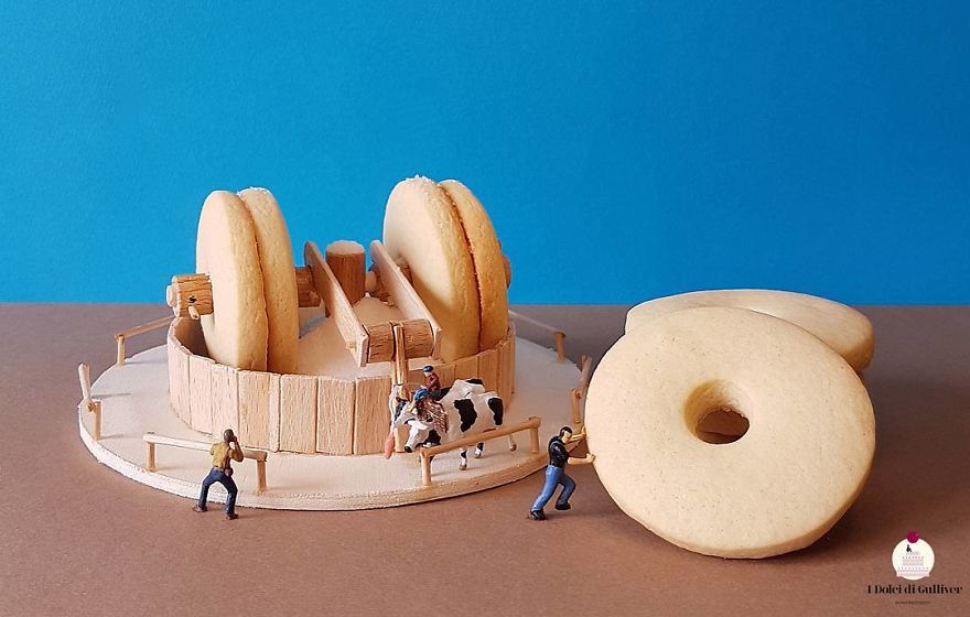 Confectioner Uses Desserts And Miniature People To Create Imaginary Situations
