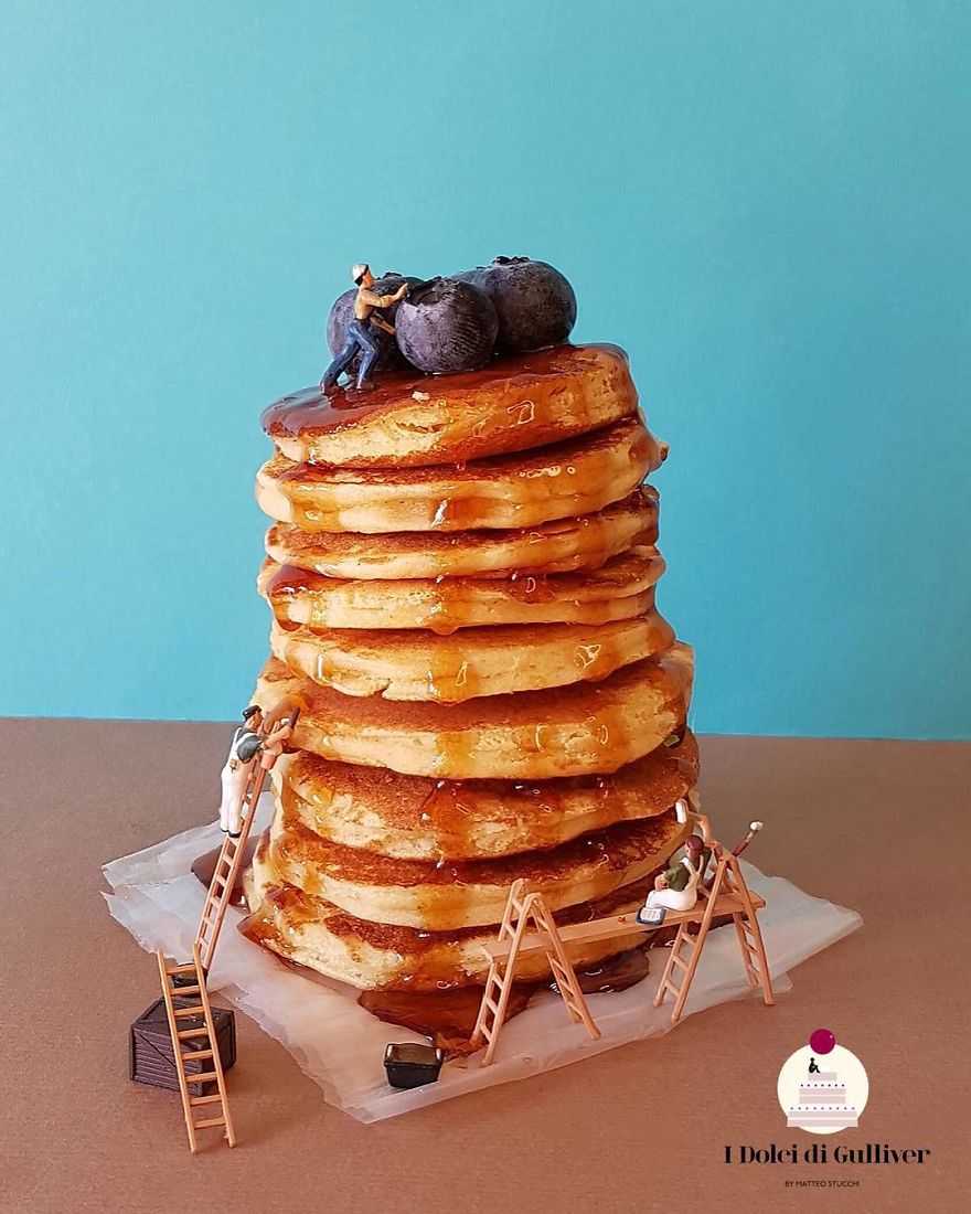 Confectioner Uses Desserts And Miniature People To Create Imaginary Situations