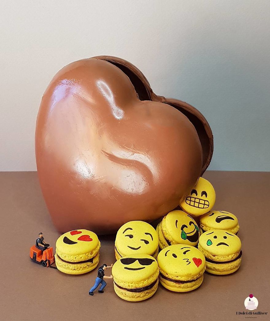 Confectioner Uses Desserts And Miniature People To Create Imaginary Situations