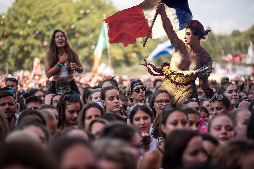What If People From Classical Paintings Attended A Music Festival