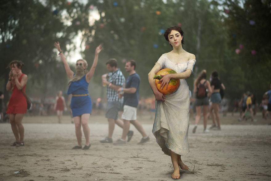 What If People From Classical Paintings Attended A Music Festival