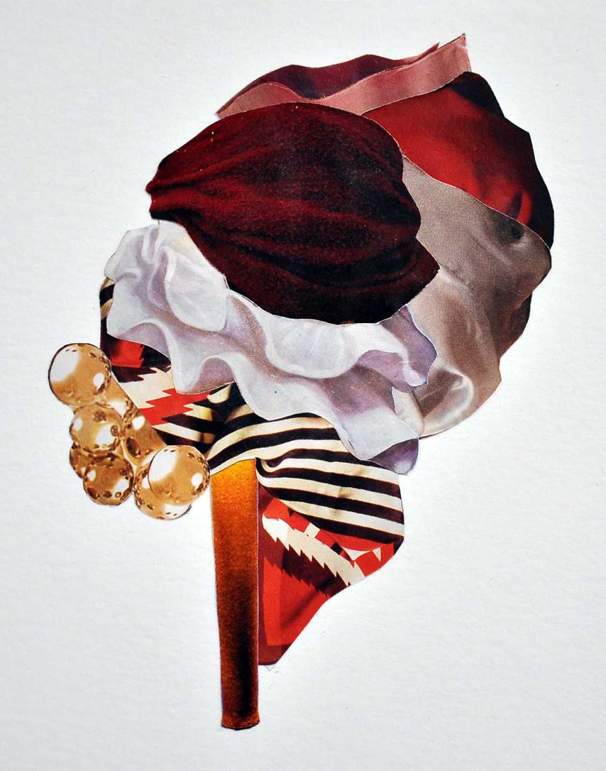 I Made These Fabric Collages Out Of Martha Stewart Magazines