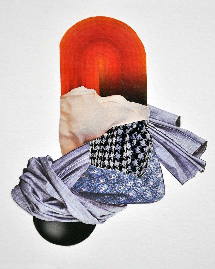 I Made These Fabric Collages Out Of Martha Stewart Magazines