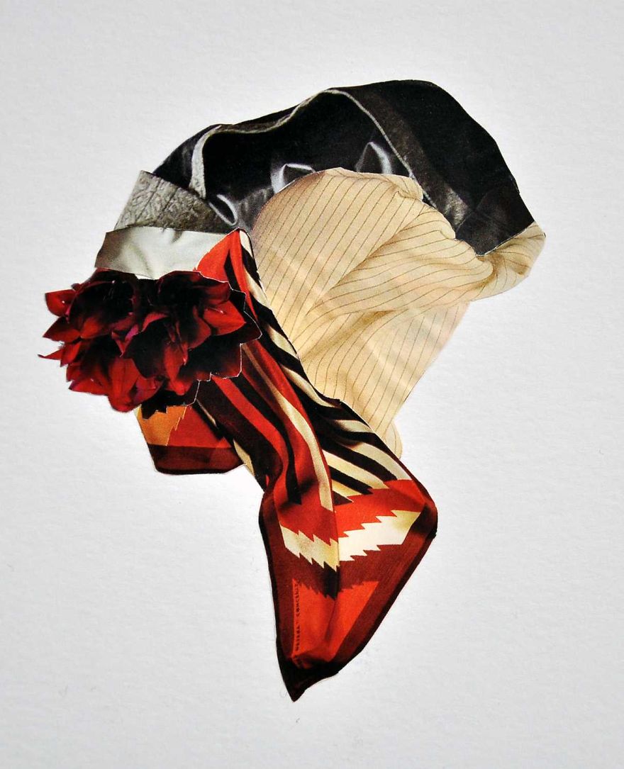 I Made These Fabric Collages Out Of Martha Stewart Magazines