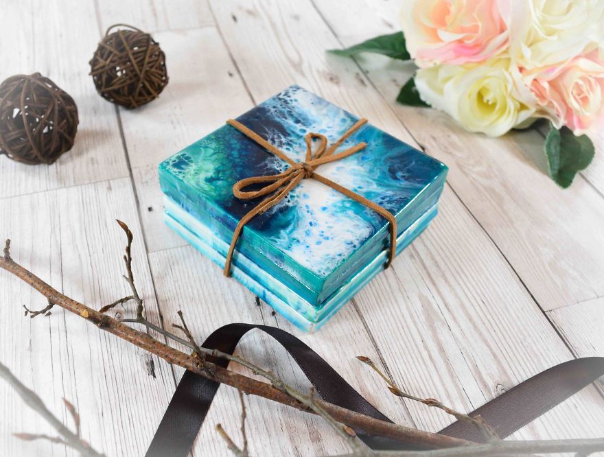 I Decorate Chopping Boards With Resin Art Inspired By Seascapes And Landscapes