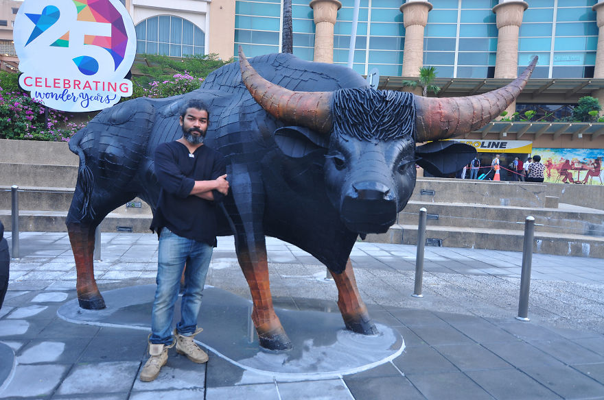 Steel Installation By Sculpture Artist Infantino Fernandes Steel Installation By Sculpture Artist Infantino Fernandes