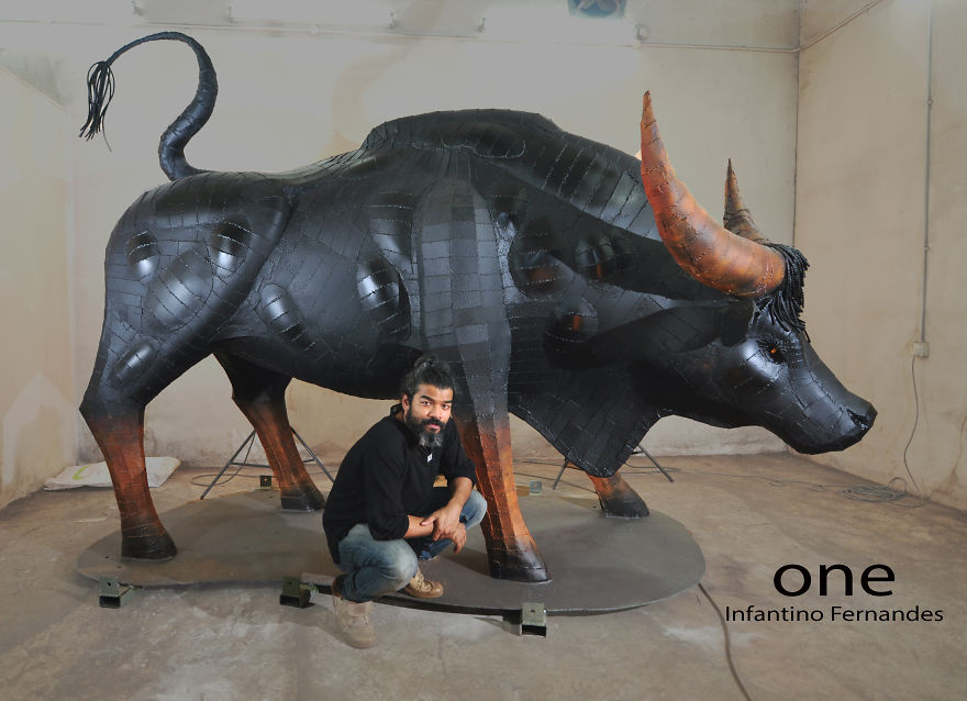 Steel Installation By Sculpture Artist Infantino Fernandes Steel Installation By Sculpture Artist Infantino Fernandes