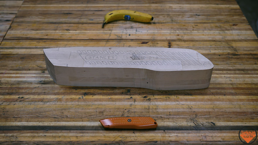 Carving A Giant Utility Knife Entirely Out Of Wood Carving A Giant Utility Knife Entirely Out Of Wood